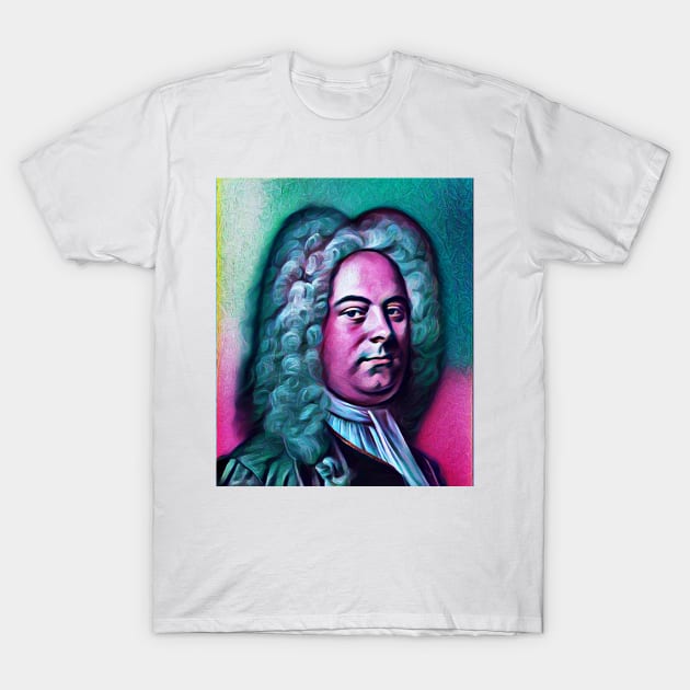 George Frideric Handel Portrait | George Frideric Handel Artwork 4 T-Shirt by JustLit